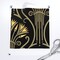 Floral Damask Black Yellow Abstract Flowers Vintage Glam Custom Printed Fabric by Spoonflower Various Fabrics by the Yard or Fat Quarter